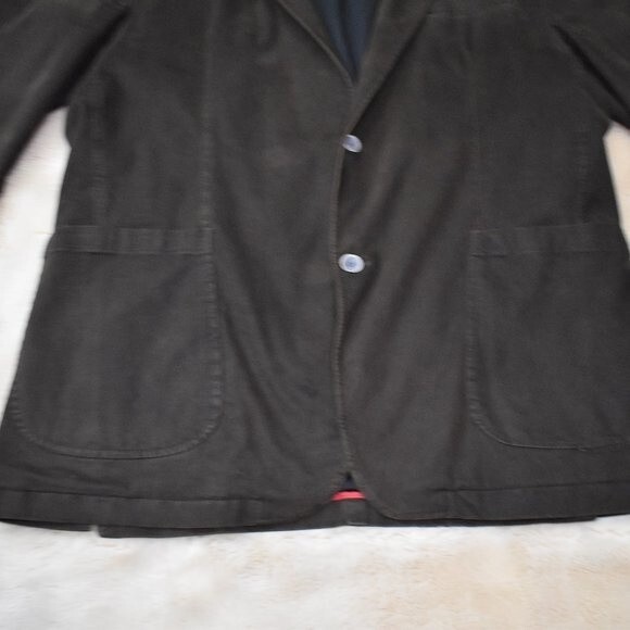 Club of Gents Dark Brown Cotton Casual Blazer Jacket Men’s Size Large - Picture 6 of 16
